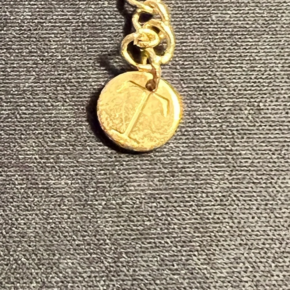 Talbots Gold and Orange Geometric Necklace - Picture 3 of 3